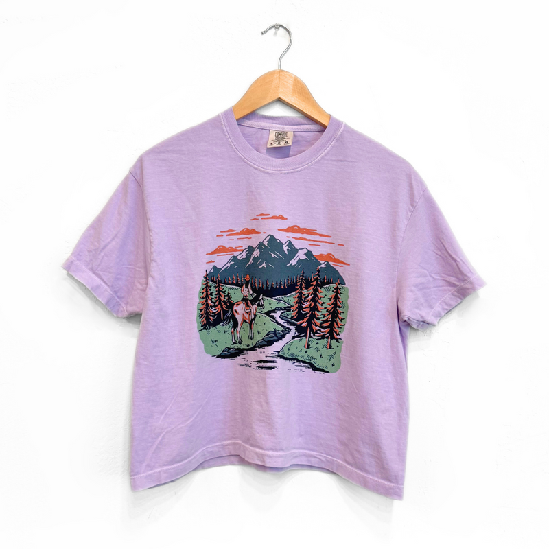 Take Me Home Ladies Boxy Tee - Orchid