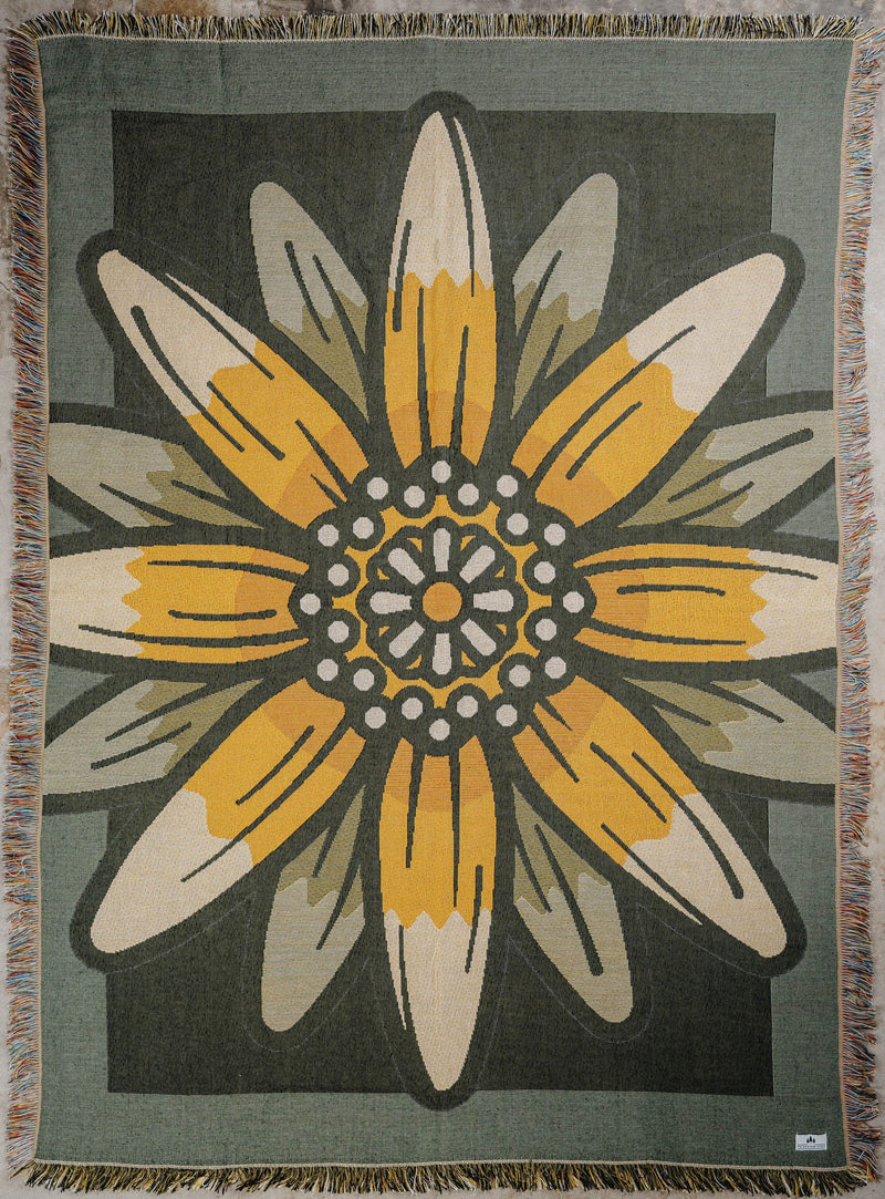 Flower Knit Blanket