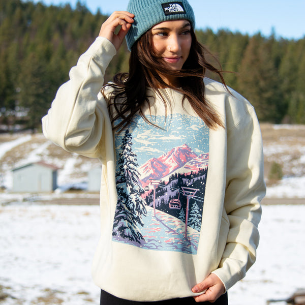 winter chair lift sweatshirt 