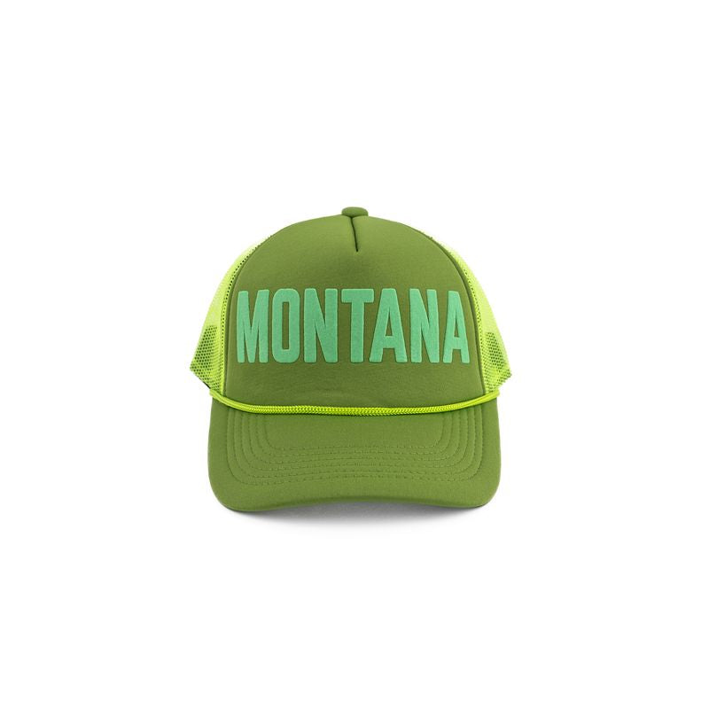 Montana Foam Kids Trucker - Green - The Montana Scene