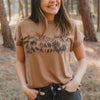 Mountain Sketch Ladies Relaxed Tee - Washed Coyote Brown