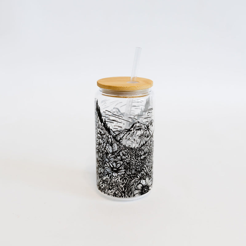 Flower Meadow Beer Glass Tumbler