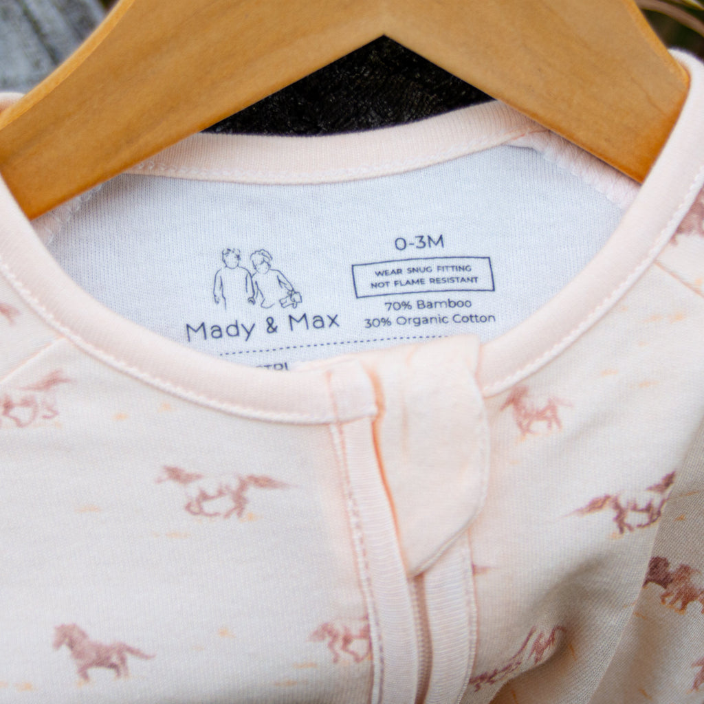 2 Way Zipper Convertible PJ's - Horse Print - The Montana Scene