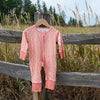 2 Way Zipper Convertible PJ's - Pink Floral - The Montana Scene