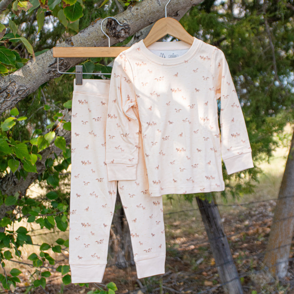 2 Piece Horse Print PJ's - The Montana Scene