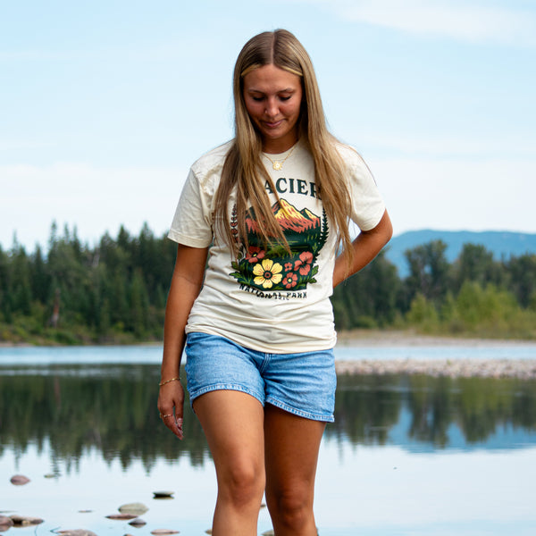 GNP Floral Unisex Tee - Natural - The Montana Scene