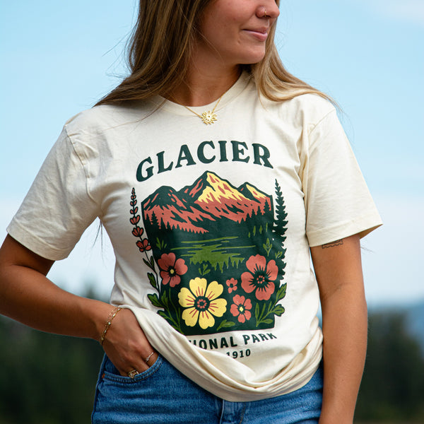 GNP Floral Unisex Tee - Natural - The Montana Scene