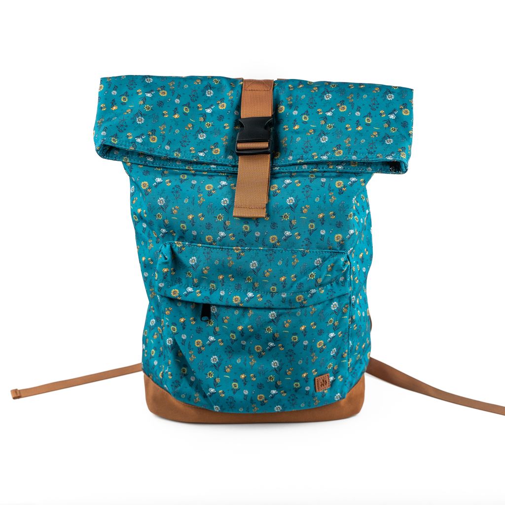 Adventure Backpack - Spring Floral Teal - The Montana Scene