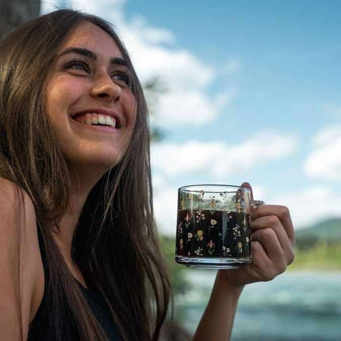 Mountain Wildflower Glass Mug - The Montana Scene