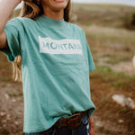 Montana Bar Ladies Boxy Tee - Saltwater - Discontinued