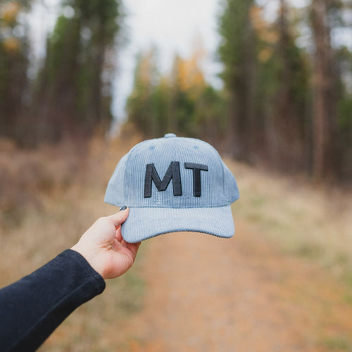 Puffy MT Corduroy Trucker - Dusty Blue - The Montana Scene