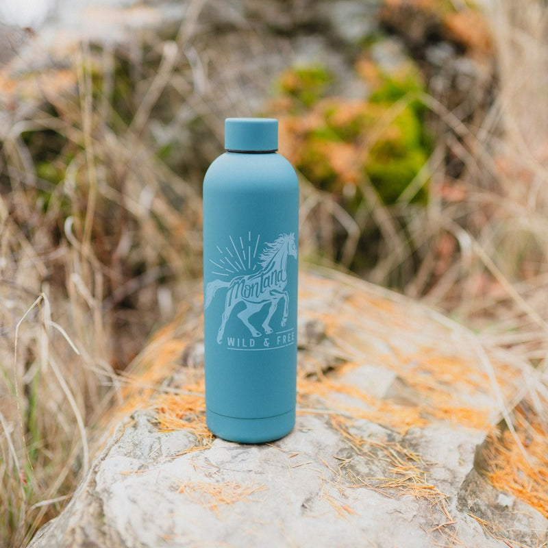 Wild & Free Water Bottle - Deep Teal