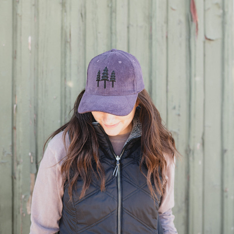 Big 3 Tree Corduroy Trucker - Purple