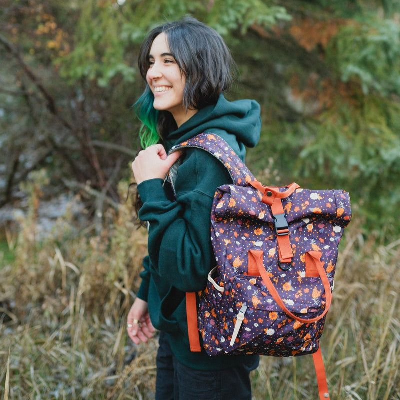 Adventure Backpack - Plum Floral