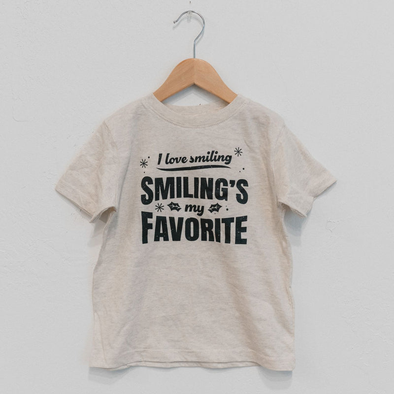 I Love Smiling Toddler Tee - Heather Natural