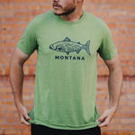 Montana Fish Unisex Tee - Heathered Green - The Montana Scene