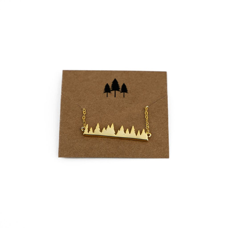 Tree Line Necklace - Gold