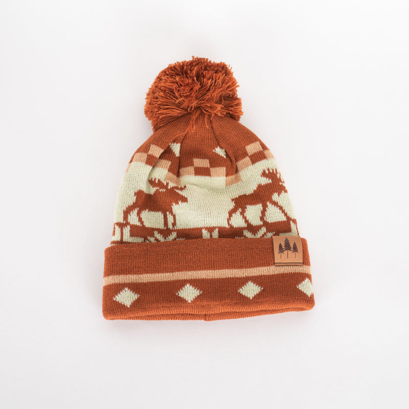 Moose Kids Beanie - Brown - The Montana Scene