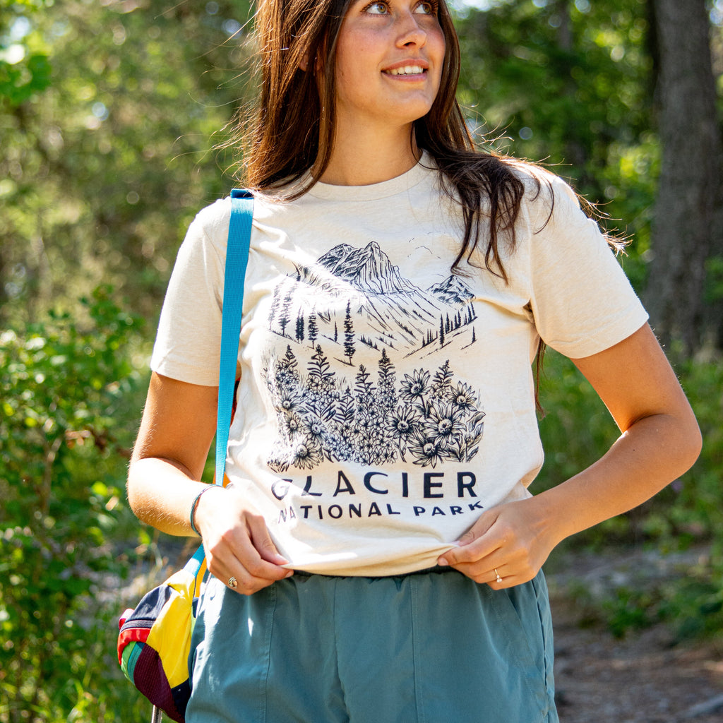 Glacier National Park Unisex Tee - Cream - The Montana Scene