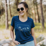 Montana Wildflower Ladies Tee - Blue - The Montana Scene