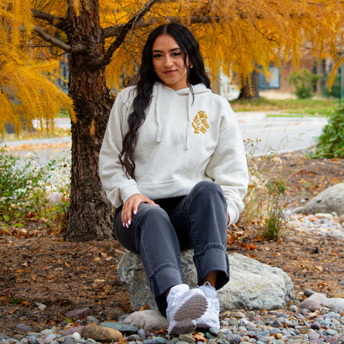 Wild Field Unisex Hoodie - Heather Natural - The Montana Scene