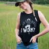 The Hell I Won't Ladies Tank - Black - The Montana Scene