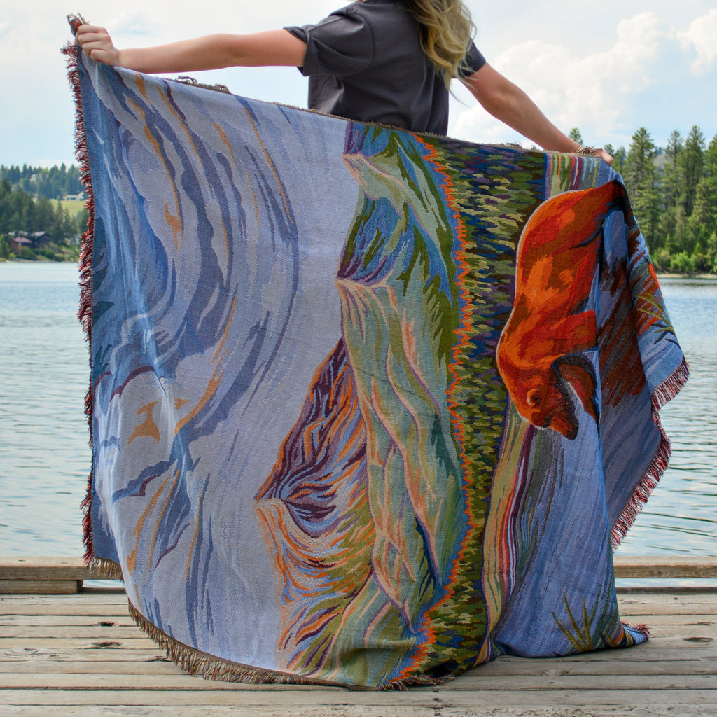 Wild Reflection Knit Blanket - The Montana Scene