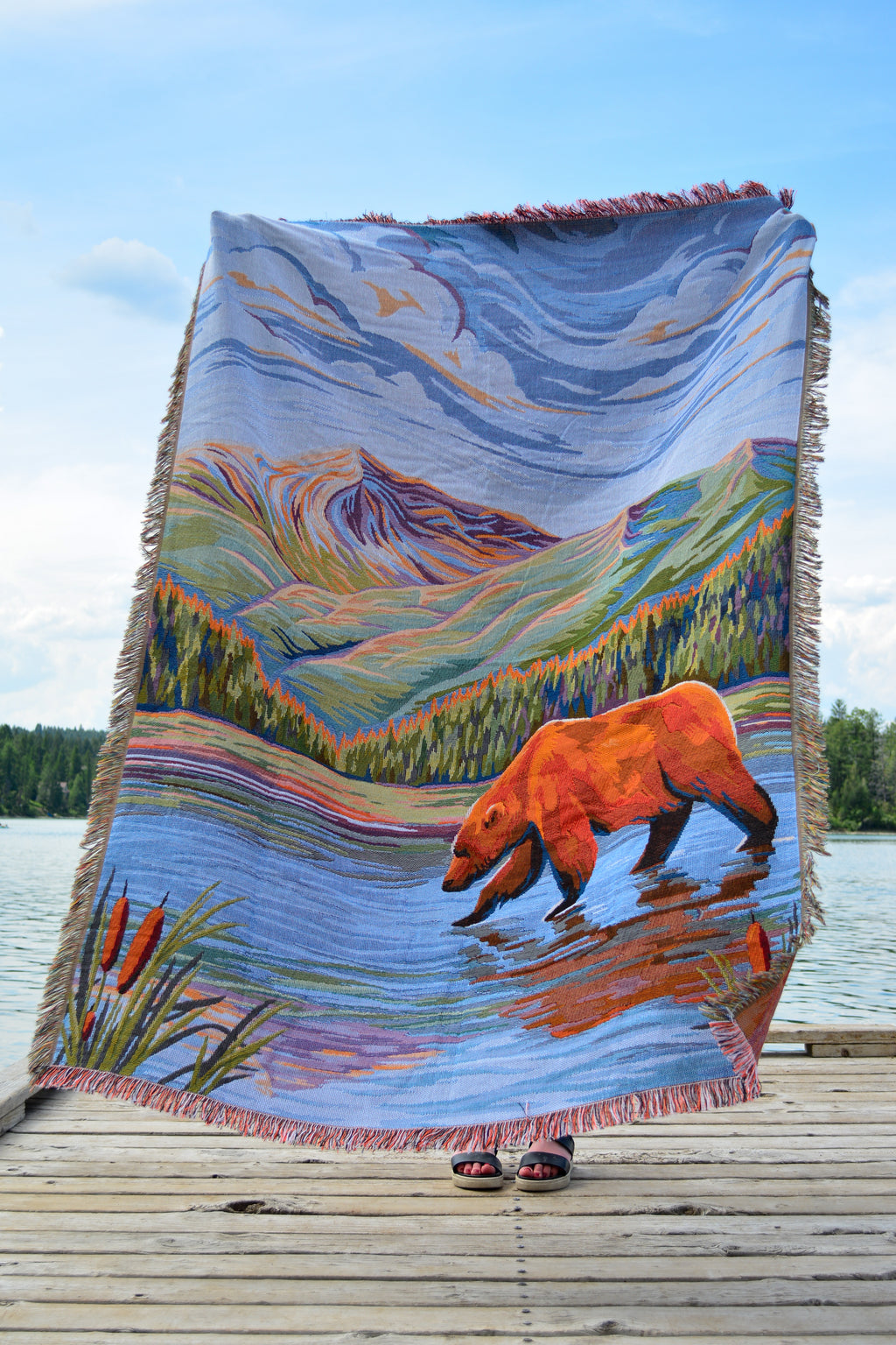 Wild Reflection Knit Blanket - The Montana Scene