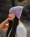 Three Tree Foldover Beanie - Purple