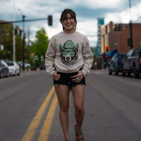 Hey Bear Unisex Pullover - Bone - The Montana Scene