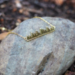 Tree Line Necklace - Gold