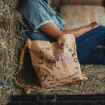 Let's Rodeo Canvas Tote Bag - Mustard