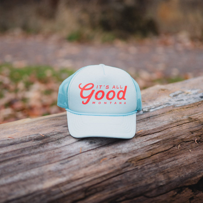 It's All Good Montana Foam Trucker - Light Blue - The Montana Scene