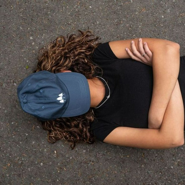 Three Tree Dad Hat - Slate Blue - The Montana Scene