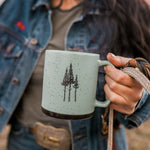 Rustic Three Tree Ceramic Mug - Sage - The Montana Scene