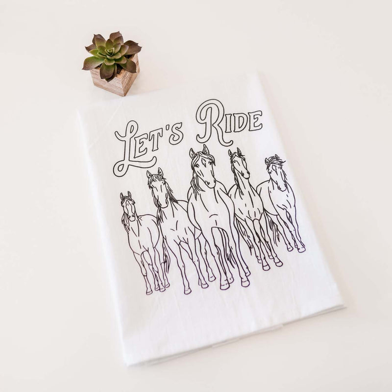 Let's Ride Tea Towel - The Montana Scene