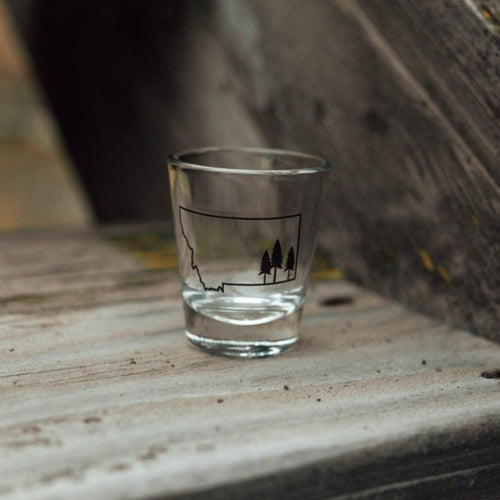 Tree Outline Shot Glass - The Montana Scene