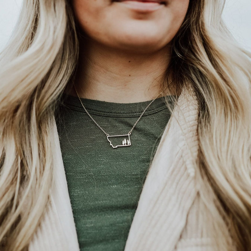 Montana Three Tree Necklace - Gold