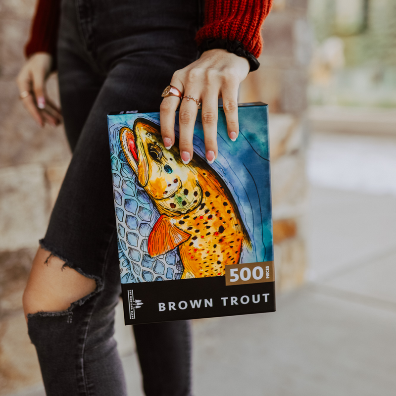 Brown Trout Puzzle - 500 Piece Puzzle - The Montana Scene