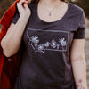 Montana Wildflower Ladies Tee - Blue/Charcoal