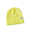 Three Tree Foldover Beanie - Neon Yellow