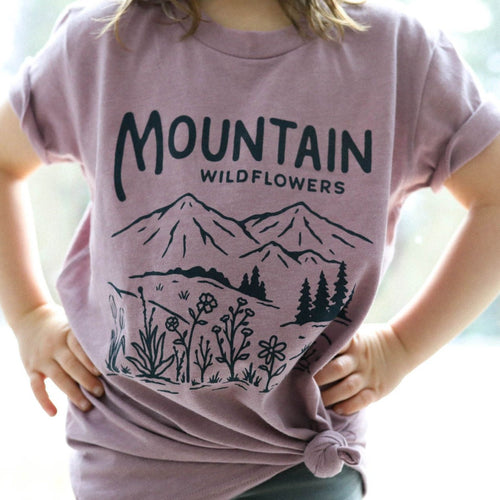 Mountain Wildflowers Kids Tee - Heather Orchid
