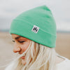 Three Tree Foldover Beanie - Teal