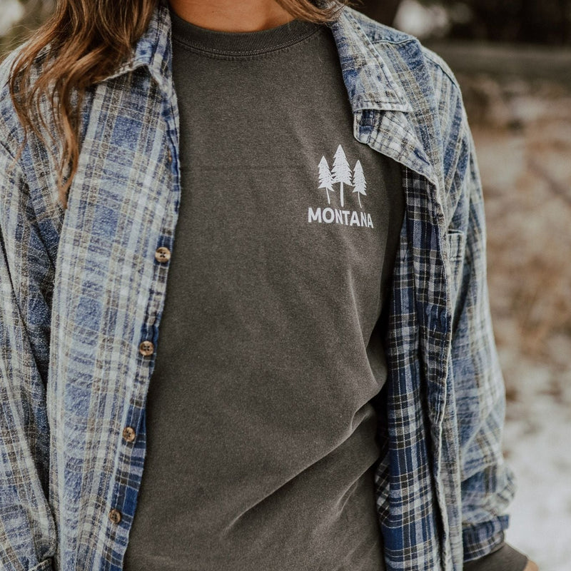 Montana Three Tree Unisex Long Sleeve - Pepper