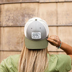 Tri Tone Bear Trucker - Green - The Montana Scene