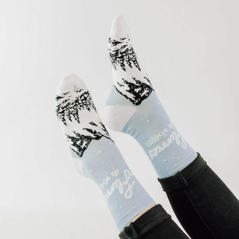 Snow Flurries Unisex Socks - The Montana Scene