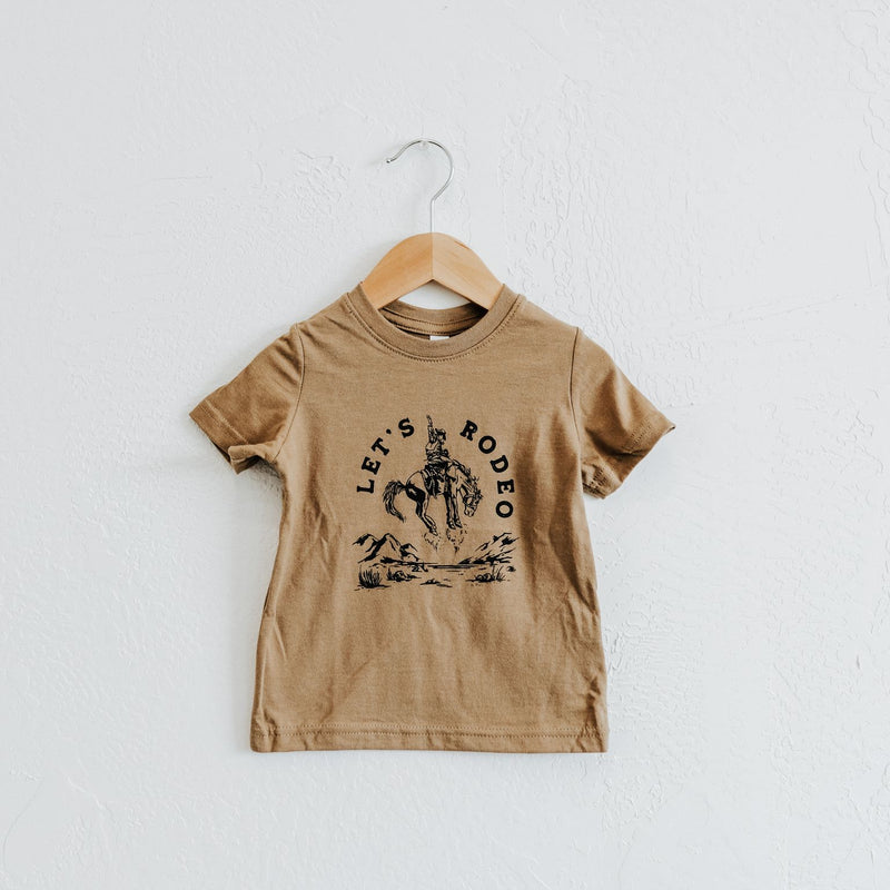 Let's Rodeo Toddler Tee - Coyote Brown