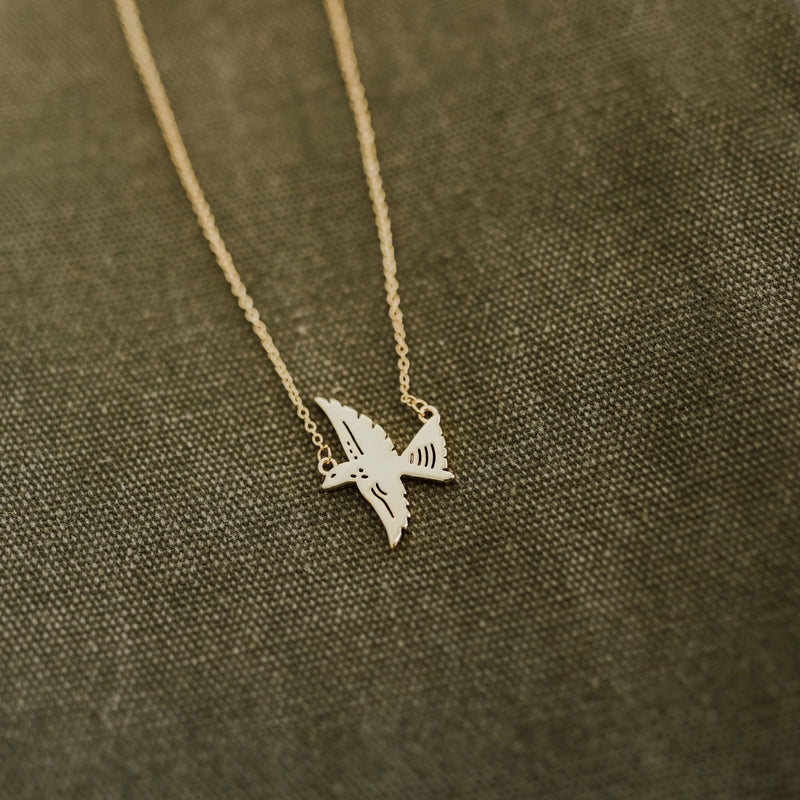 Bird Necklace - Gold