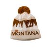 Montana Tree Line Beanie - Tan/Brown - The Montana Scene