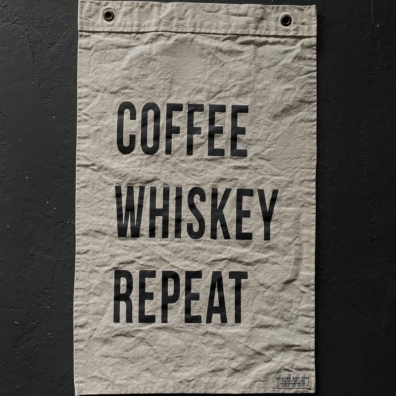 Coffee Whiskey Repeat Flag - The Montana Scene